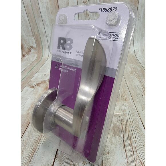 RELIABILT Olivia Satin Nickel Interior/Exterior Non-Turning Dummy Door Handle - Picture 4 of 5